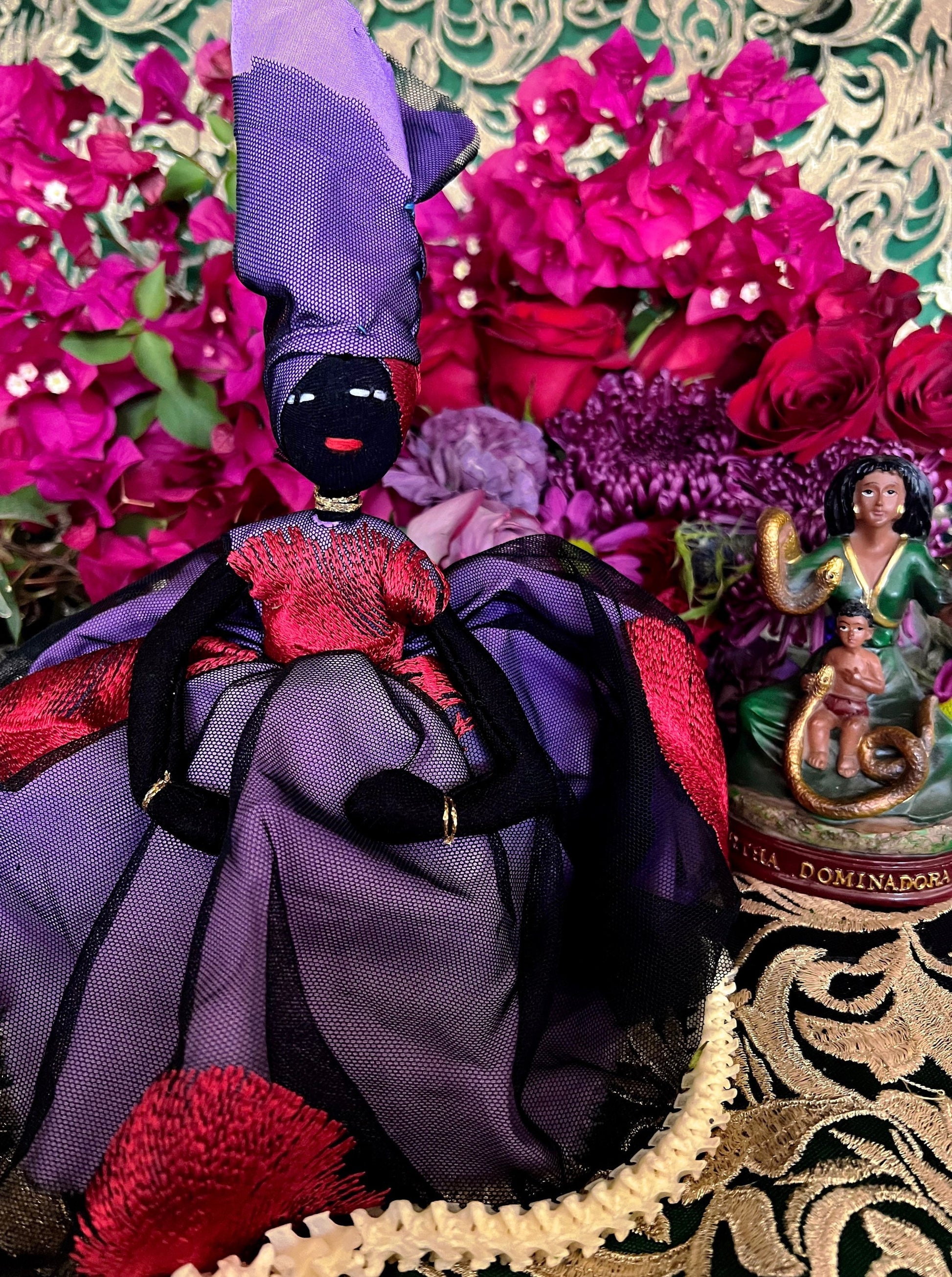 Purple Lingeer Doll + Africa + Senegal + Altar Dollie + Oya + Filomena Lubana