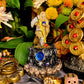 Santa Muerte Statuette Dorada / Oro + Gold + Prosperity + Baptized + Blessed + Fixed + Made in Mexico