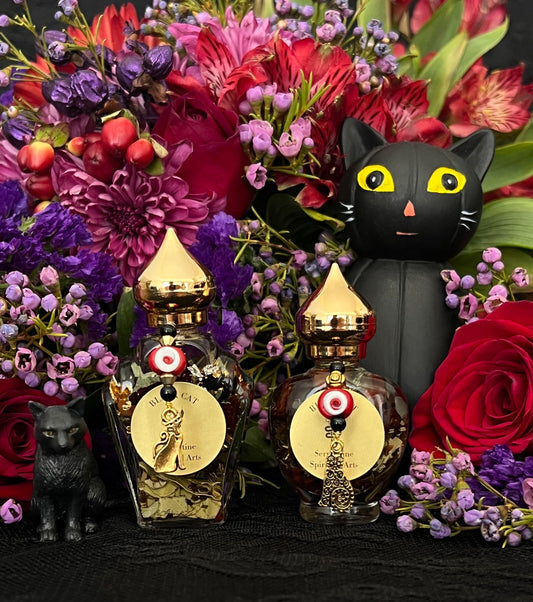 Black Cat Oil + Luck + Return Lost Love + Invisibility + Avoid Danger + Gato Negro