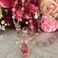 Santa Muerte Rosada Rosary + Love + Rose Quartz + Pink + Sterling Silver Plated Chain + Handcrafted + Gemstone + Rosario + Skull Beads