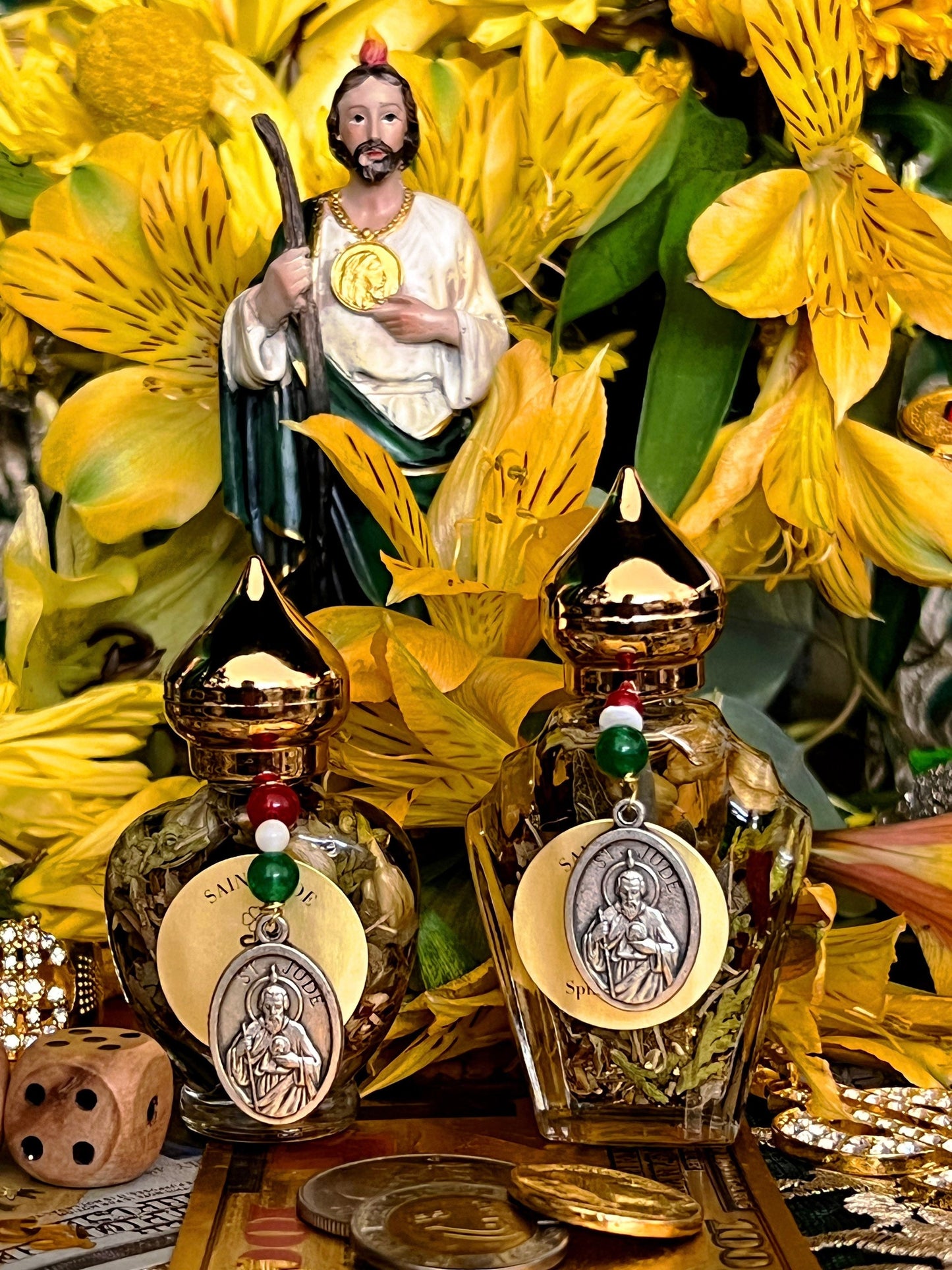 Saint Jude Oil + Miracles + Healing + Fast Luck + Money + Protection + Stable Employment