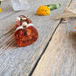 Santa Muerte Naranja Statue with Dress + Baptized + Fixed + Made in Mexico + Orange + Abre Camino + Transformation + Overcoming Addiction