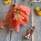 Santa Muerte Naranja Statue with Dress + Baptized + Fixed + Made in Mexico + Orange + Abre Camino + Transformation + Overcoming Addiction