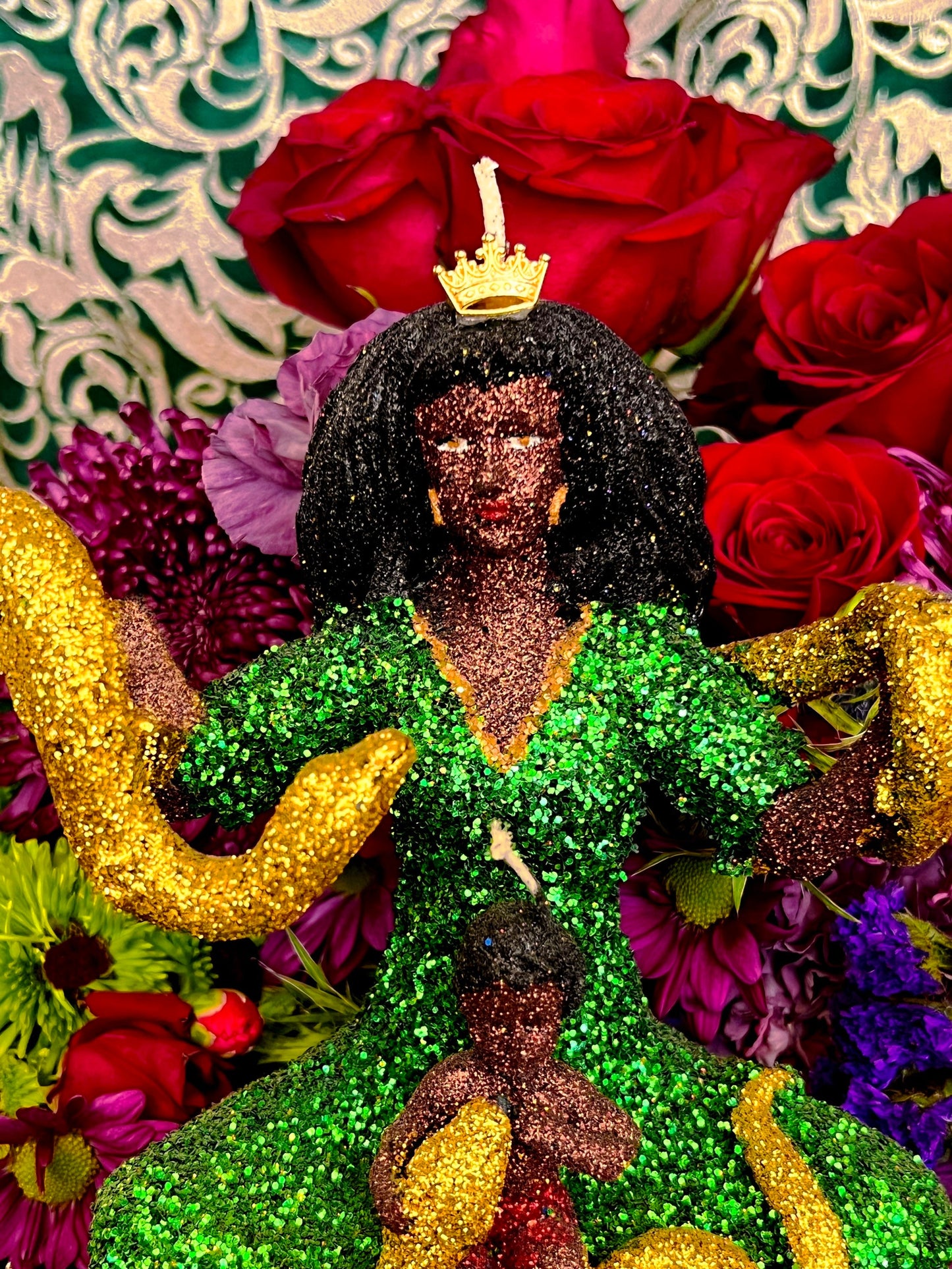 Filomena Lubana Figure Candle + Domination + Cleansed & Fixed + Santa Marta la Dominadora + Marta la Culebra + Saint Martha the Dominator