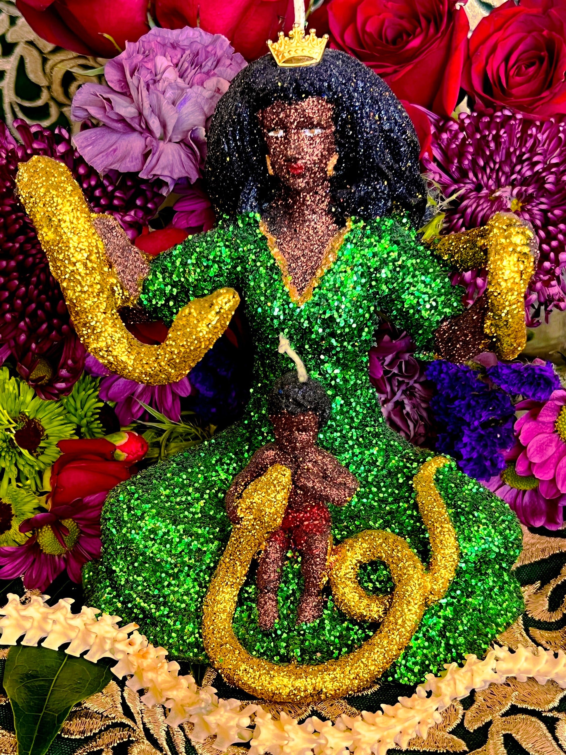 Filomena Lubana Figure Candle + Domination + Cleansed & Fixed + Santa Marta la Dominadora + Marta la Culebra + Saint Martha the Dominator