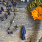 Santa Muerte Morada Rosary + Spirituality + Psychic + Amethyst + Blessed + Purple + Gemstone + Handcrafted + Sterling Silver Chain + Rosario