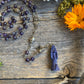 Santa Muerte Morada Rosary + Spirituality + Psychic + Amethyst + Blessed + Purple + Gemstone + Handcrafted + Sterling Silver Chain + Rosario