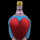 Ezili Freda + Erzulie Freda + Sequined Boutey / Bottle + Made in Haiti + Haitian Spiritual Art + One of a Kind