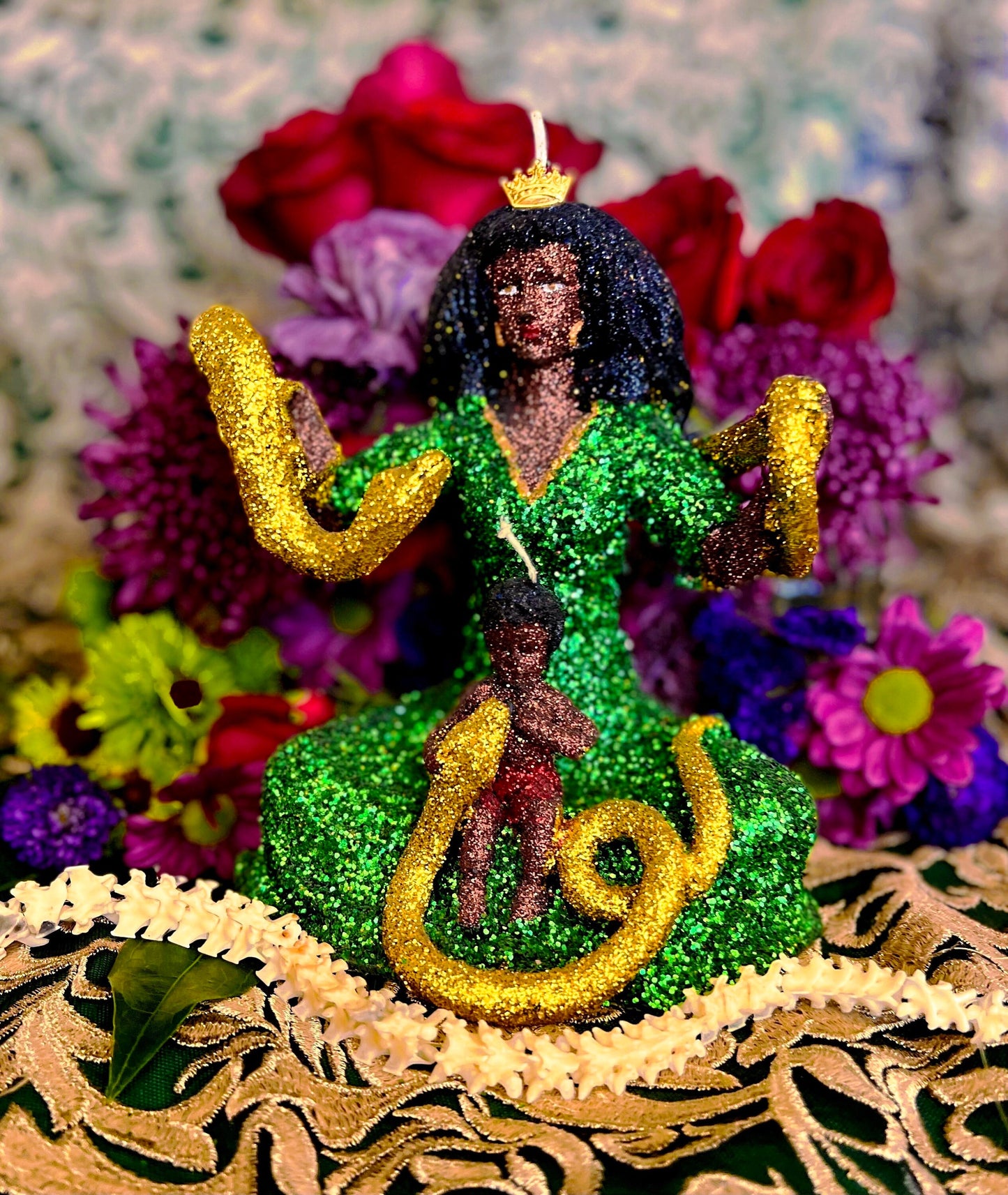 Filomena Lubana Figure Candle + Domination + Cleansed & Fixed + Santa Marta la Dominadora + Marta la Culebra + Saint Martha the Dominator