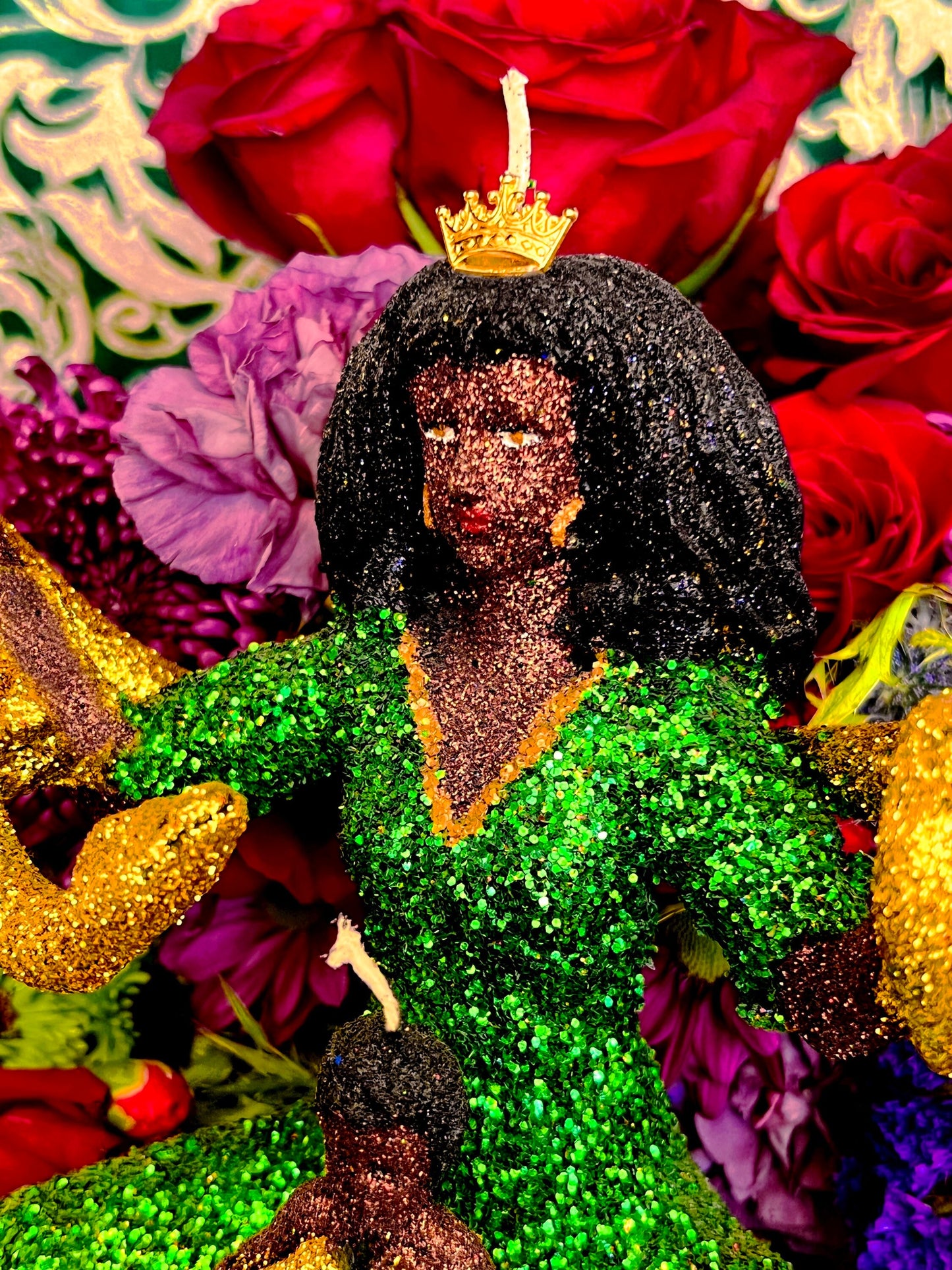 Filomena Lubana Figure Candle + Domination + Cleansed & Fixed + Santa Marta la Dominadora + Marta la Culebra + Saint Martha the Dominator
