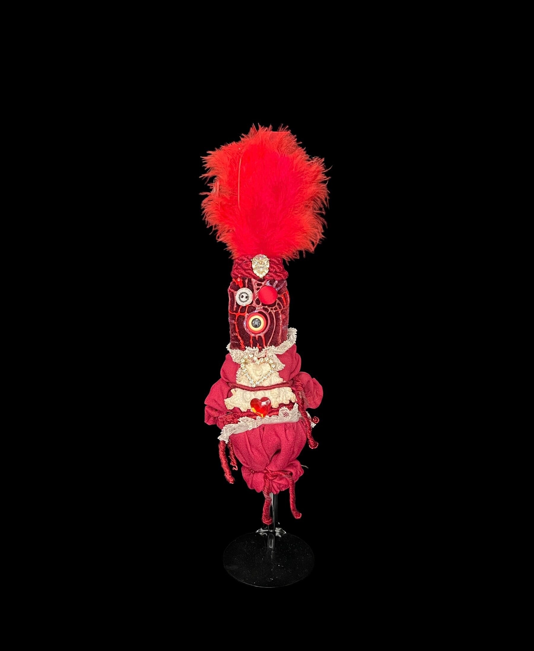 Handcrafted New Orleans Passionate Love Voodoo Doll + Love + JuJu + Cleansed and Blessed + Poppet + Sells for More in Galleries! + Vodou