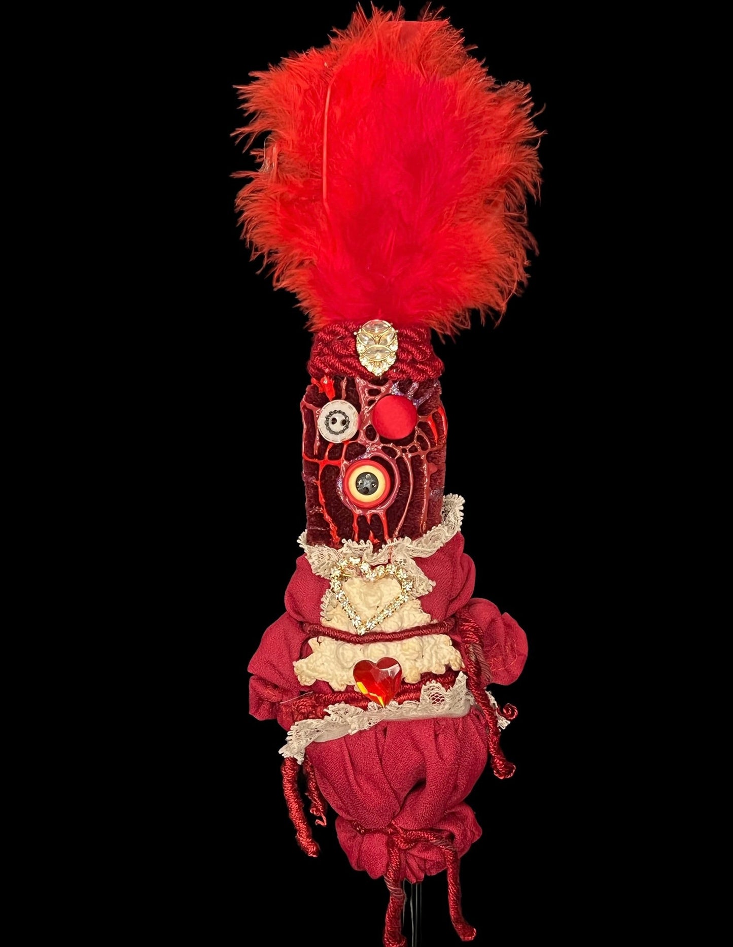 Handcrafted New Orleans Passionate Love Voodoo Doll + Love + JuJu + Cleansed and Blessed + Poppet + Sells for More in Galleries! + Vodou