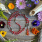 Santa Muerte Roja Rosary de Hilo + Love + Passion + Domination + Money + Gemstone + Carnelian + Blessed + Handcrafted + Rosario