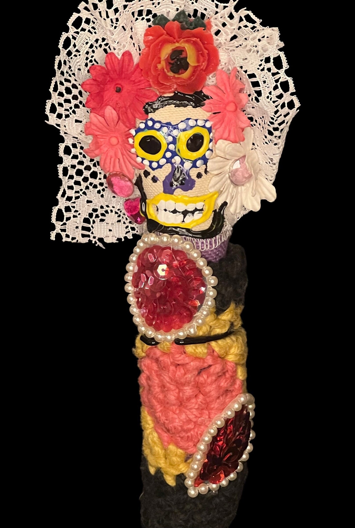 Handcrafted Dia de los Muertos Doll + Day of the Dead + Cleansed and Blessed + Ancestors + Sells for More in Galleries!