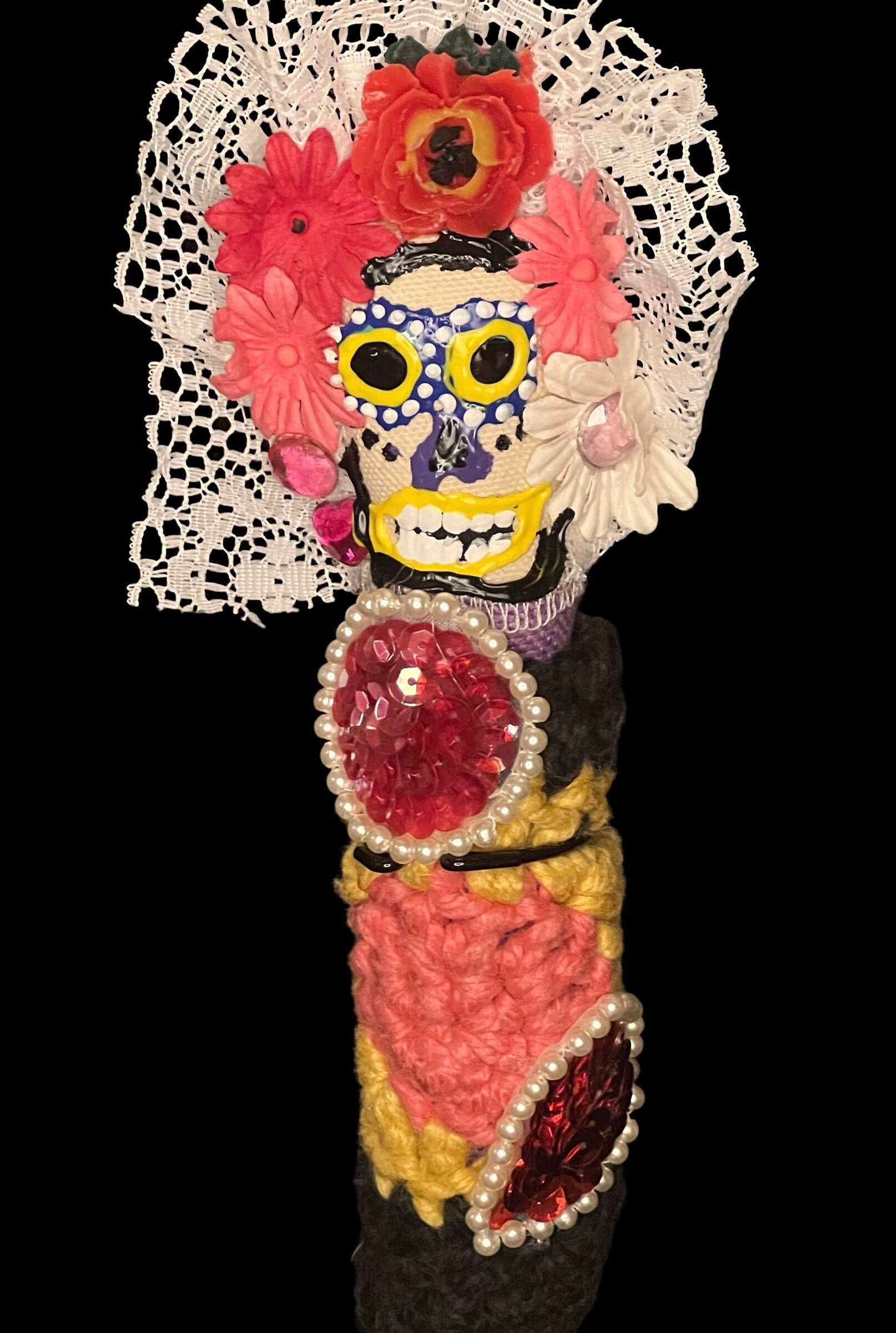 Handcrafted Dia de los Muertos Doll + Day of the Dead + Cleansed and Blessed + Ancestors + Sells for More in Galleries!