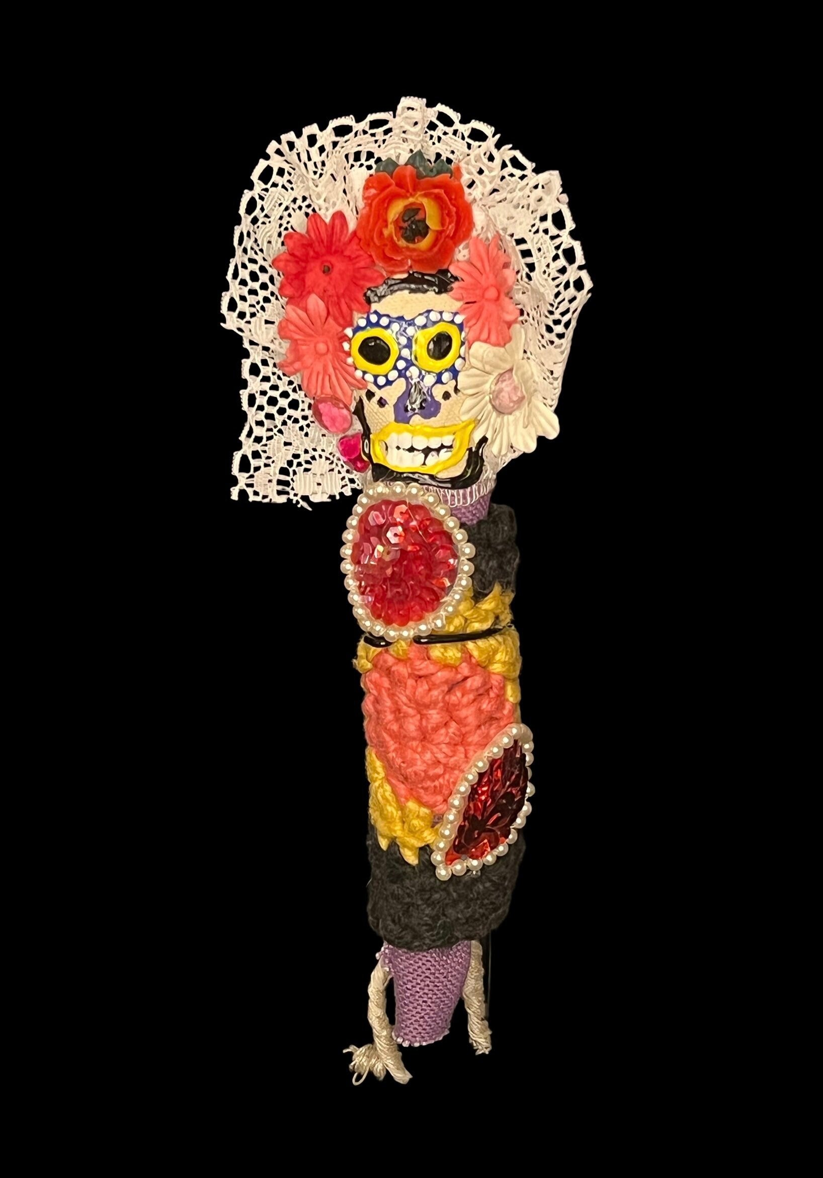 Handcrafted Dia de los Muertos Doll + Day of the Dead + Cleansed and Blessed + Ancestors + Sells for More in Galleries!