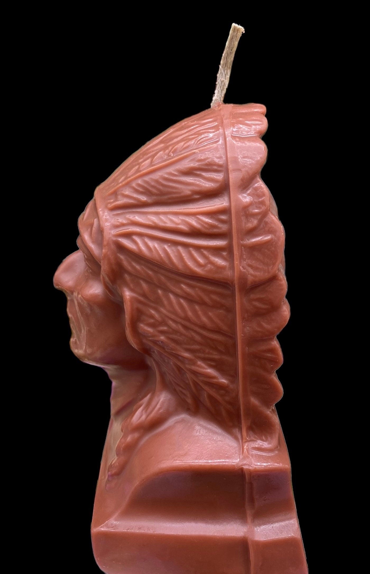 Native American Chief Candle + Protection + Abundance + Blessings + Guidance + Indigenous + Indio + Indian + Blackhawk