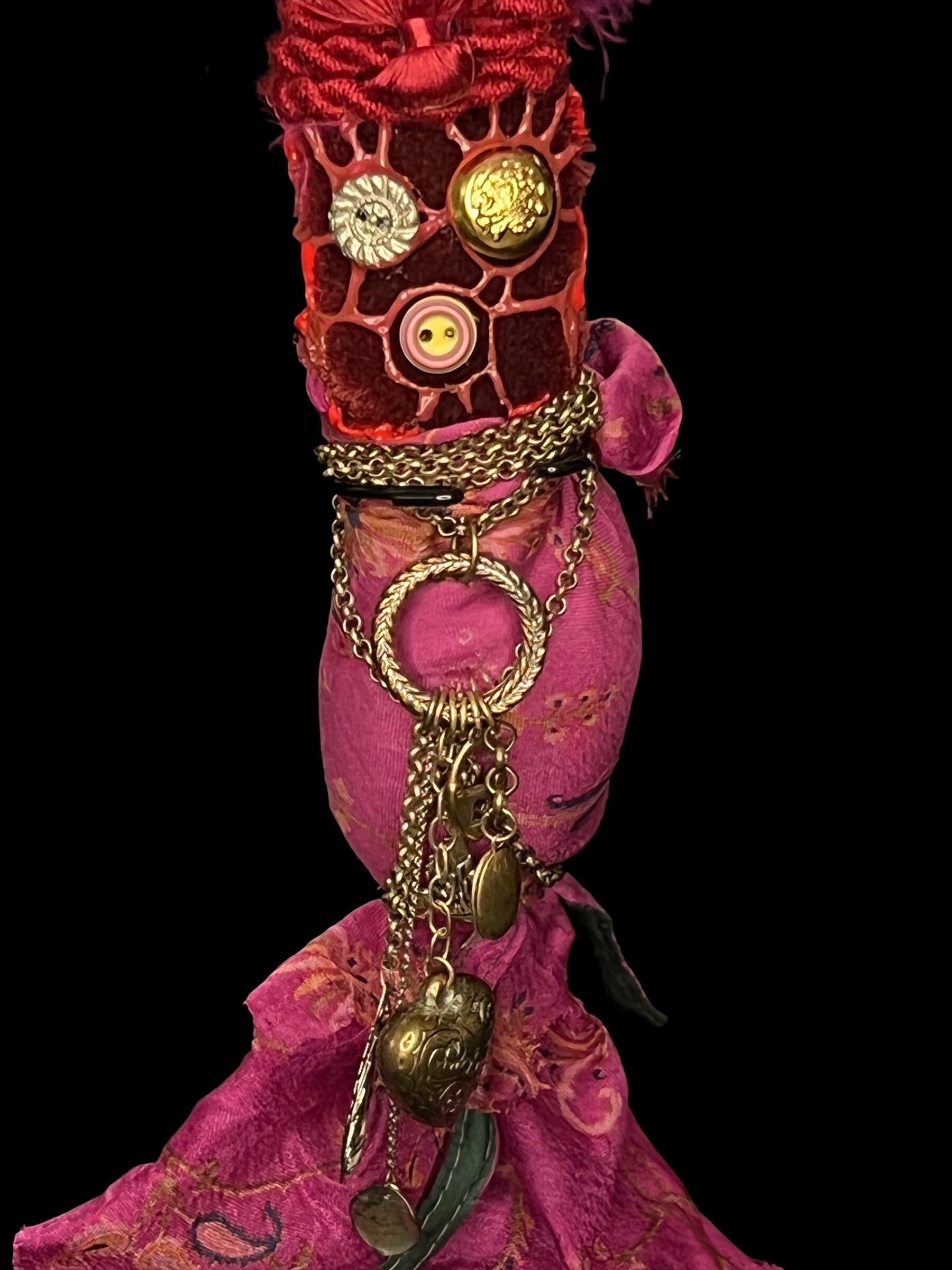 Handcrafted New Orleans Love Voodoo Doll + JuJu + Cleansed and Blessed + Poppet + Sells for More in Galleries! + Vodou