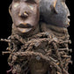 Last One! Nkisi Two-Headed with Glass Statue + Shigidi + Fetish from Kongo for Protection + One of a Kind