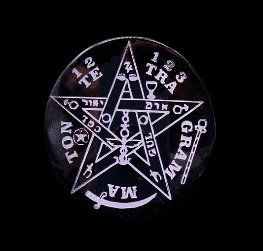 Stone Tetragrammaton Altar Tile + Ritually Cleansed & Charged + Ceremonial Magick + Sorcery + Necromancy + Pentagram of Solomon