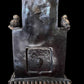 Santa Muerte Siete Colores Seated Statue + Protection + 24K Gold + Baptized + Fixed + Made in Mexico + Trono + Veneration
