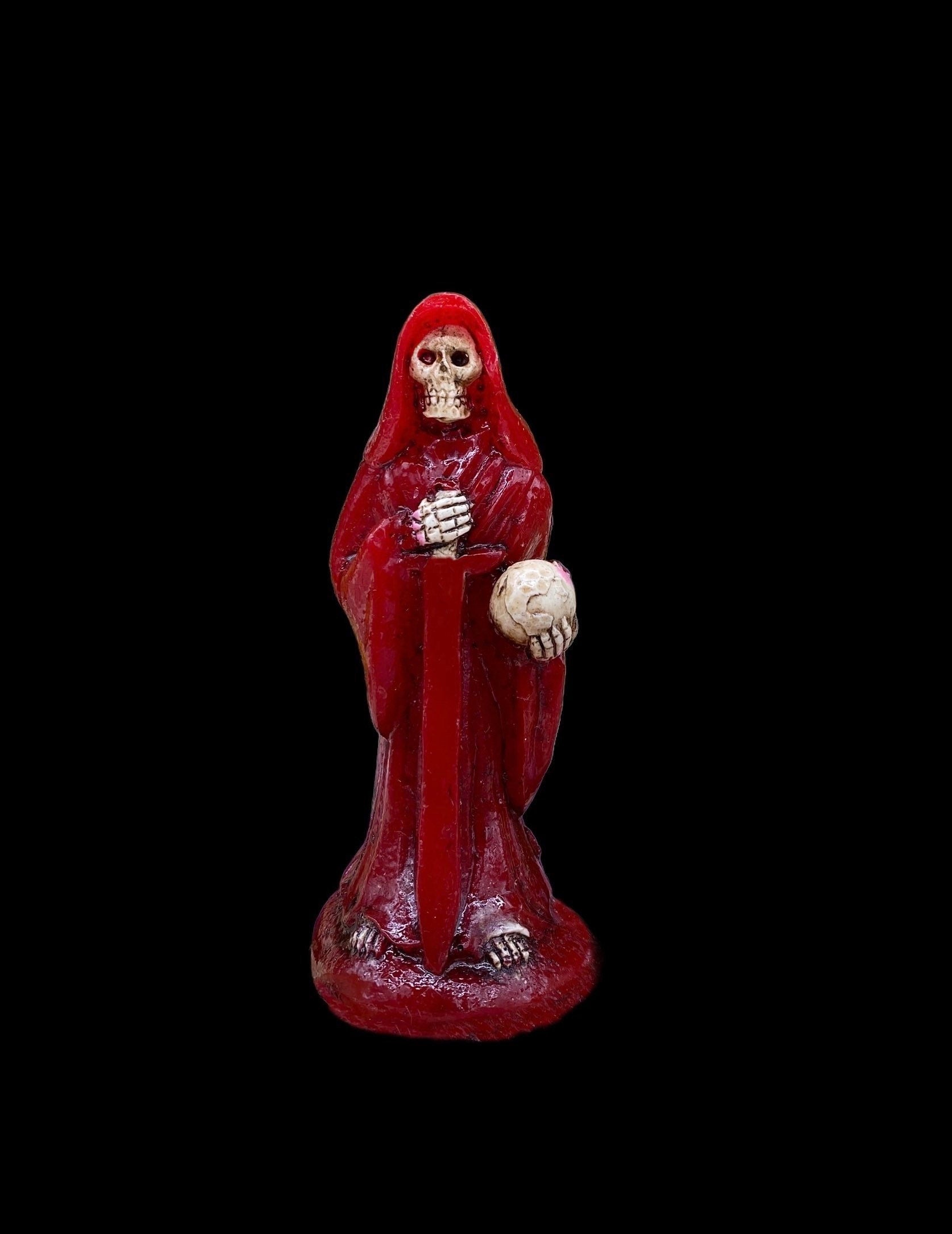 Santa Muerte Roja Justicia / Justice Statue + Baptized + Blessed + Fixed + Made in Mexico