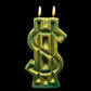 Big Dollar Sign Candle + Money Drawing + 8”
