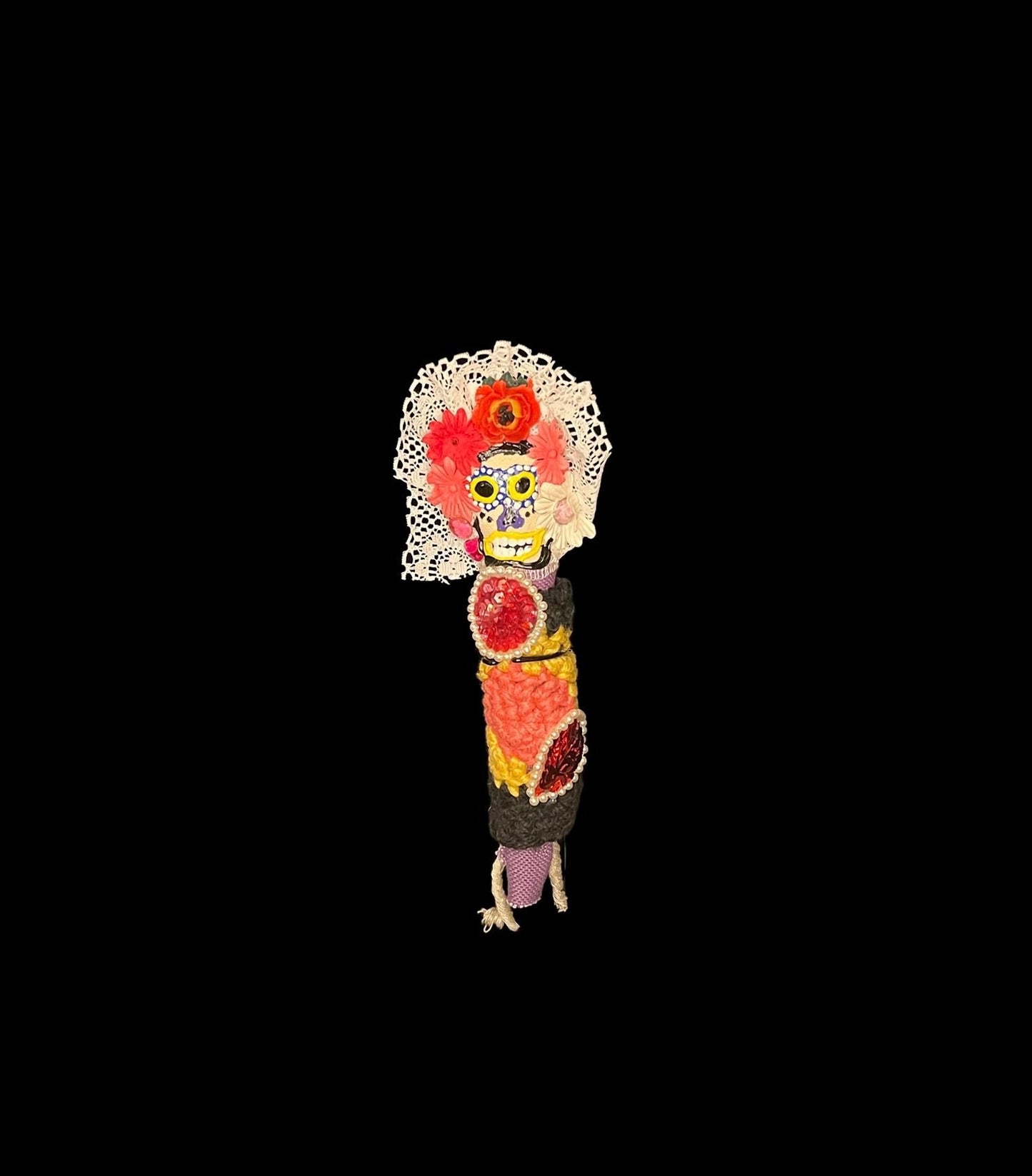 Handcrafted Dia de los Muertos Doll + Day of the Dead + Cleansed and Blessed + Ancestors + Sells for More in Galleries!