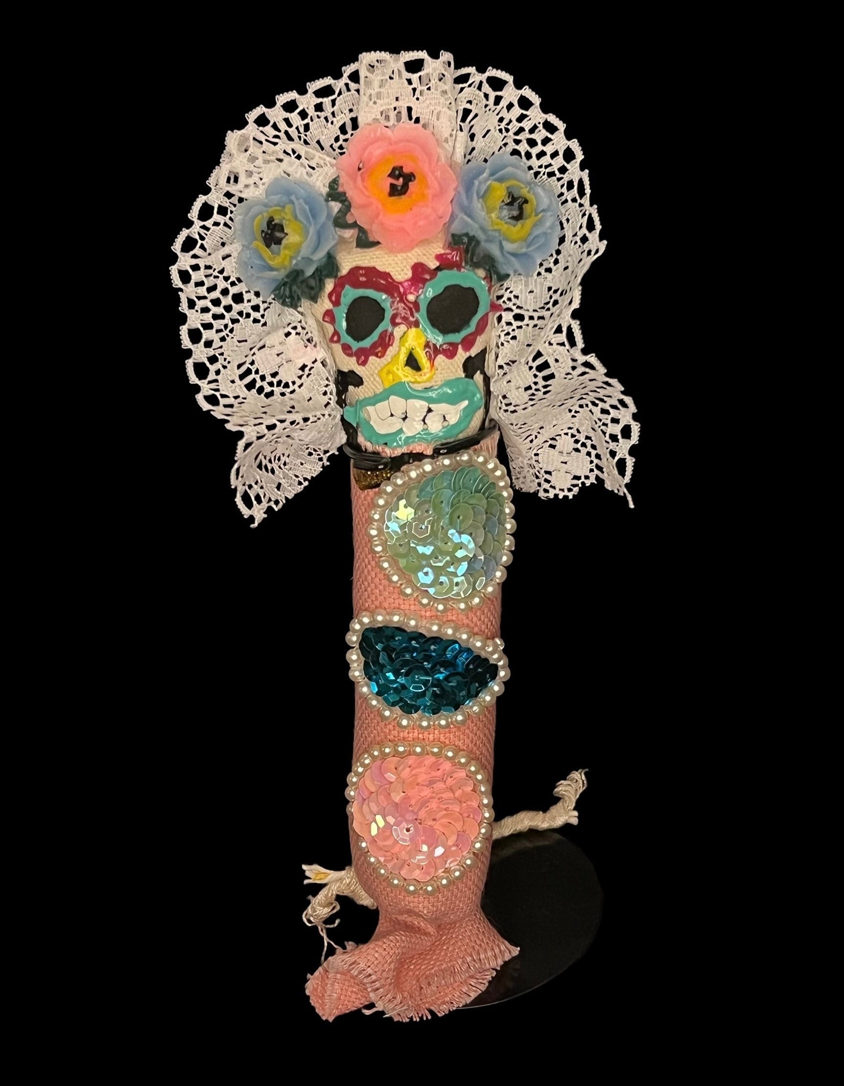 Handcrafted Dia de los Muertos Doll + Day of the Dead + Cleansed and Blessed + Ancestors + Sells for More in Galleries!