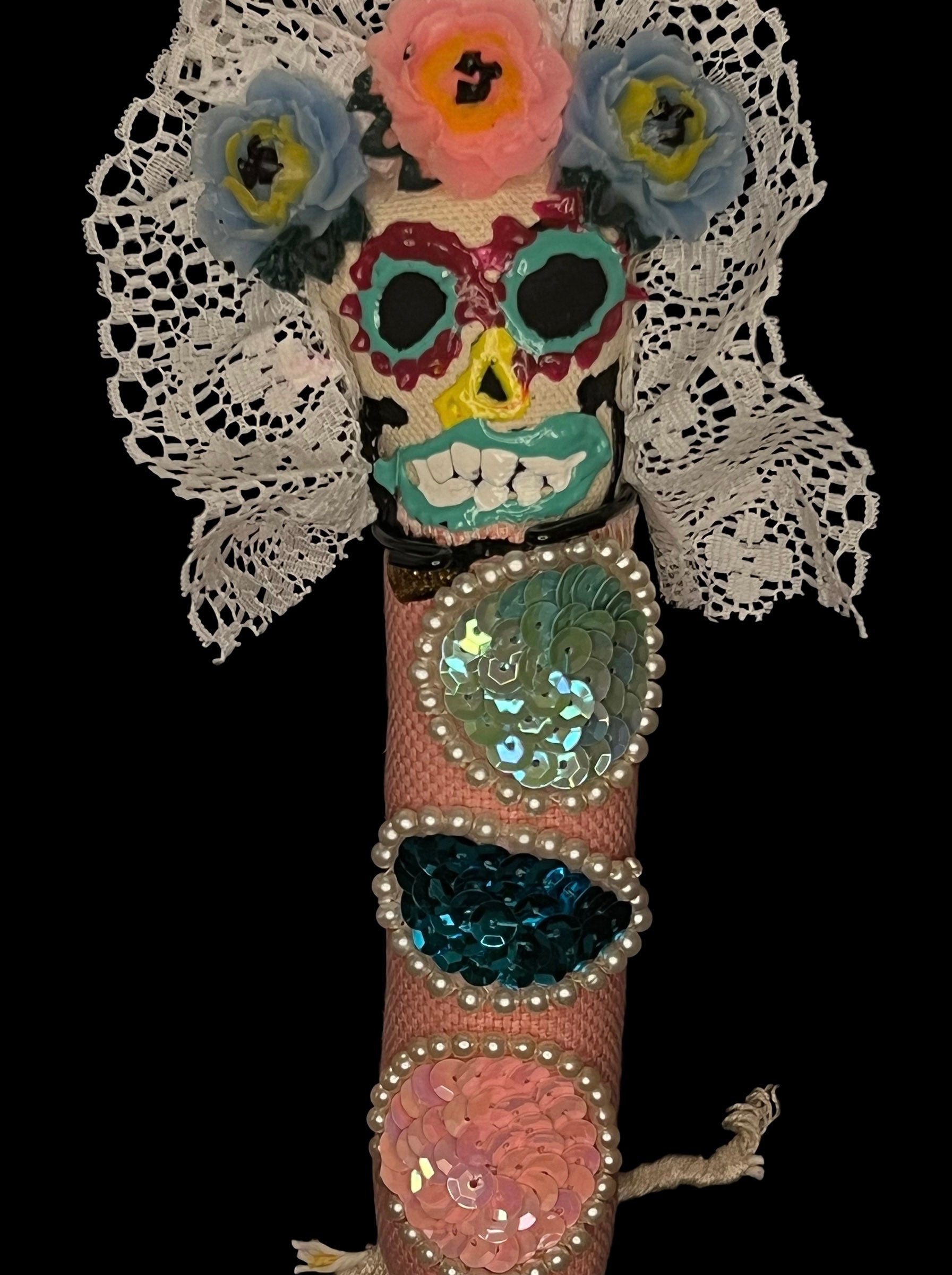 Handcrafted Dia de los Muertos Doll + Day of the Dead + Cleansed and Blessed + Ancestors + Sells for More in Galleries!