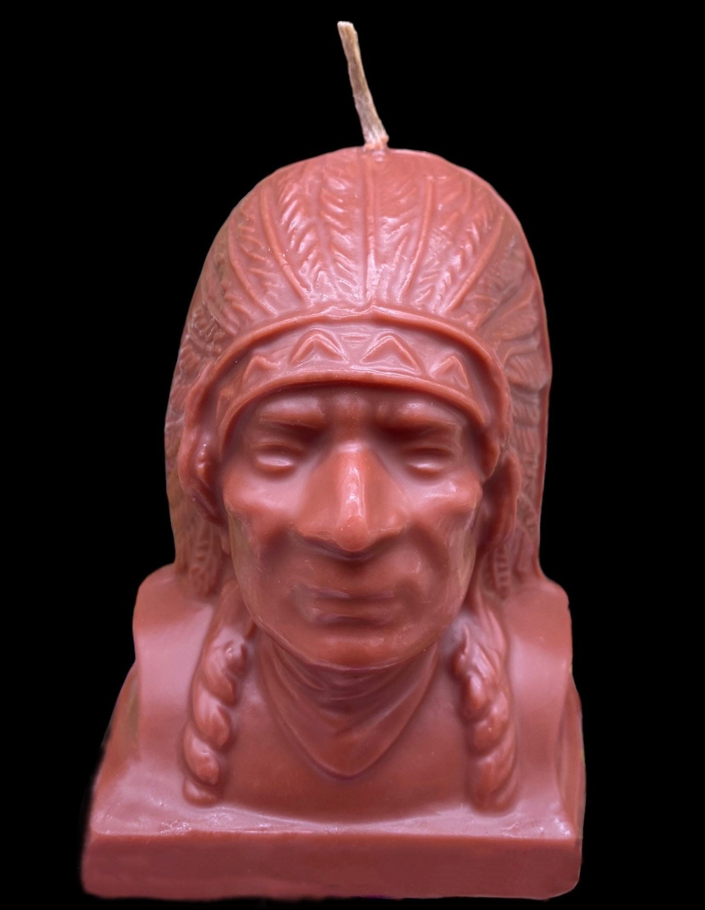 Native American Chief Candle + Protection + Abundance + Blessings + Guidance + Indigenous + Indio + Indian + Blackhawk