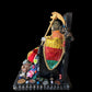 Santa Muerte Siete Colores Seated Statue + Protection + 24K Gold + Baptized + Fixed + Made in Mexico + Trono + Veneration