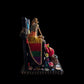 Santa Muerte Siete Colores Seated Statue + Protection + 24K Gold + Baptized + Fixed + Made in Mexico + Trono + Veneration