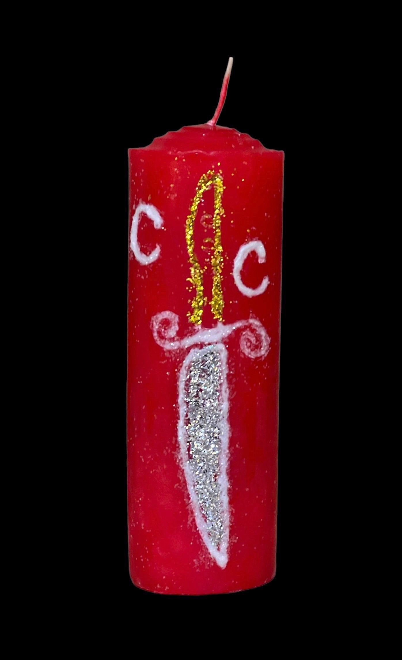 Papa Candelo Cedife Hand-Carved Candle + Saint Charles Borromeo + Luck + Money + Protection + Wisdom + Healing + Breaking Hexes + San Carlos