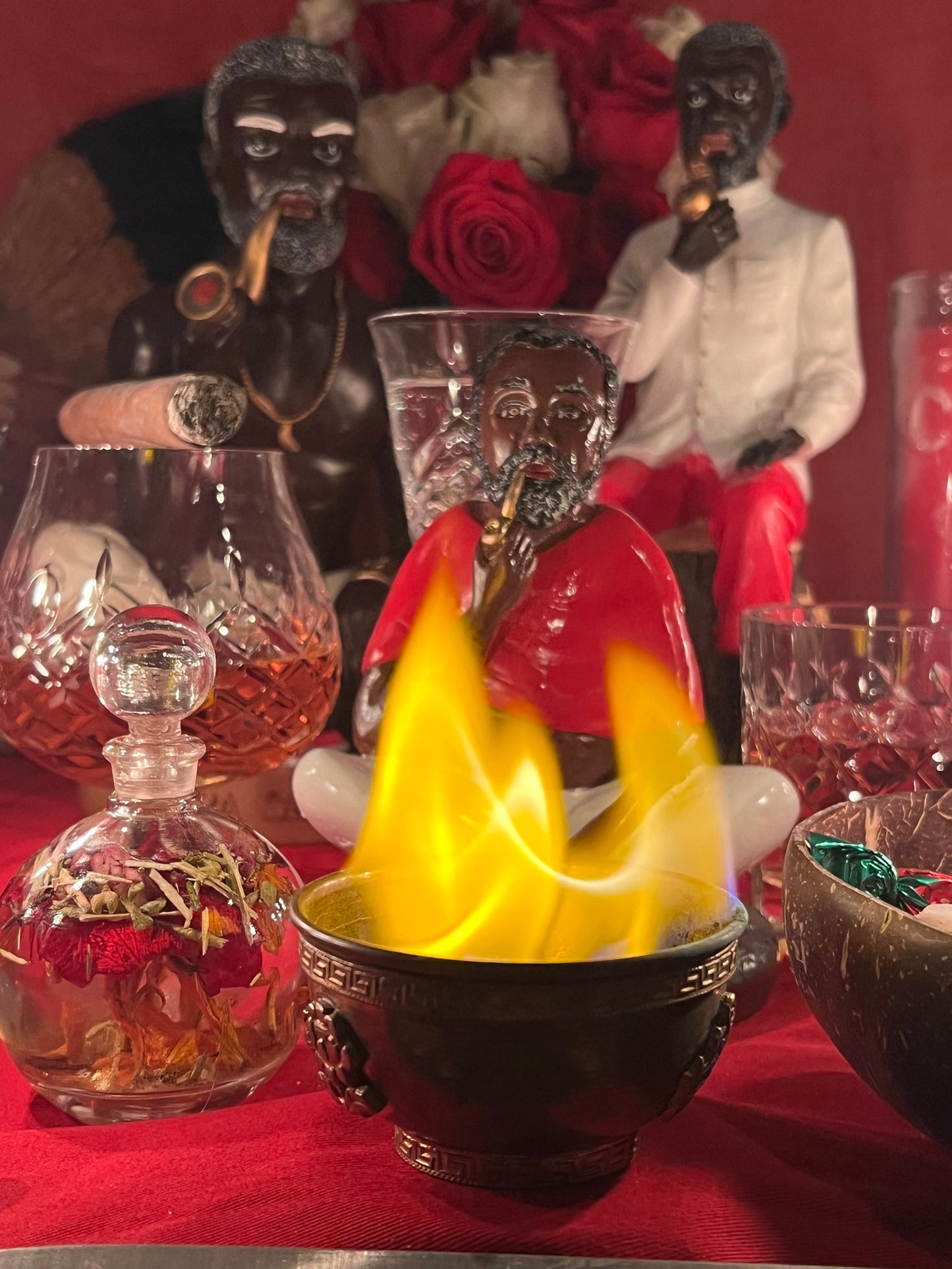 Papa Candelo Cedife Oil + Luck + Money + Protection + Wisdom + Healing + Breaking Hexes + 24K Gold + San Carlos + Saint Charles Borromeo