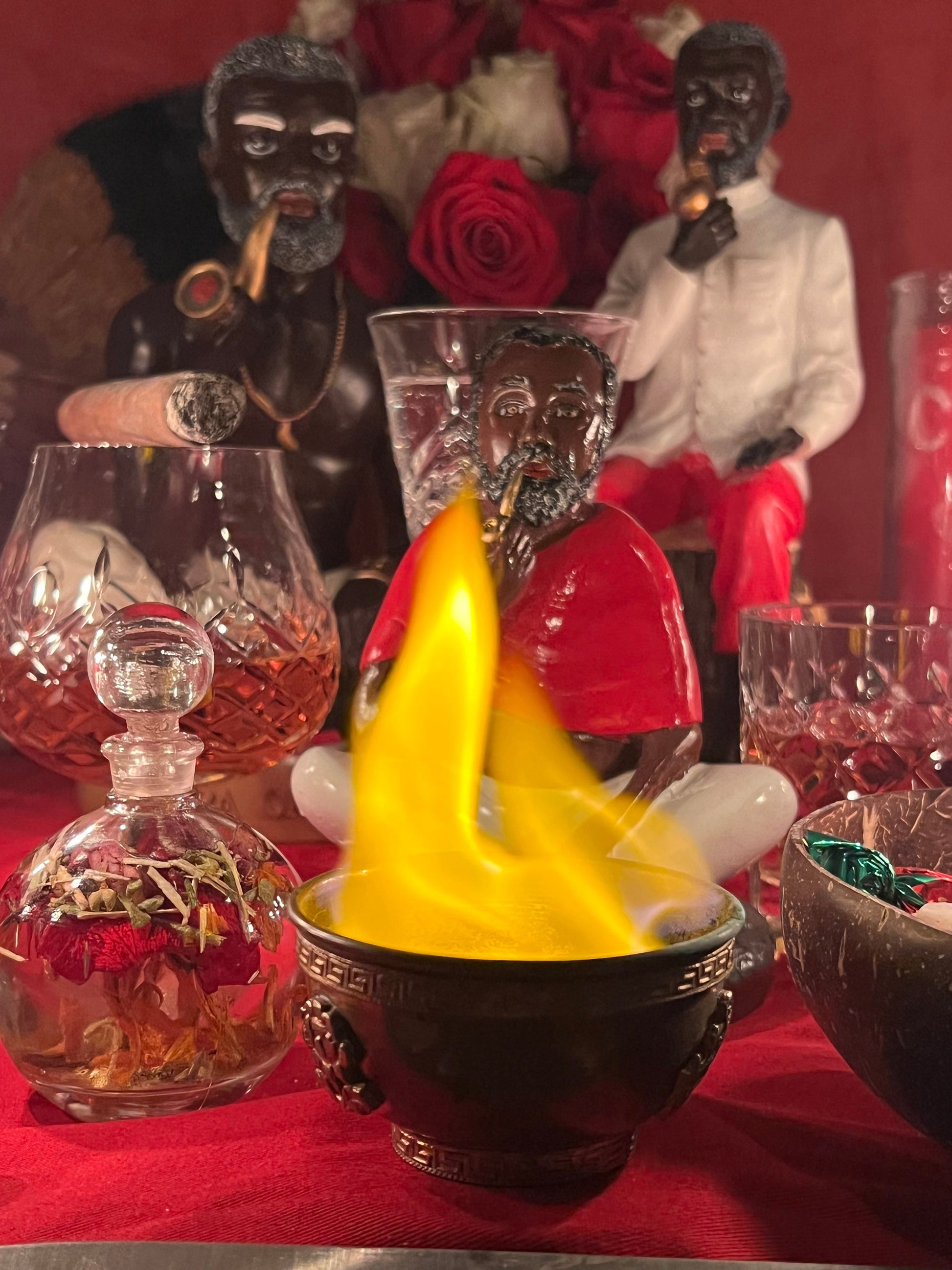 Papa Candelo Cedife Oil + Luck + Money + Protection + Wisdom + Healing + Breaking Hexes + 24K Gold + San Carlos + Saint Charles Borromeo