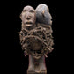Last One! Nkisi Two-Headed with Glass Statue + Shigidi + Fetish from Kongo for Protection + One of a Kind