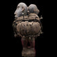 Last One! Nkisi Two-Headed with Glass Statue + Shigidi + Fetish from Kongo for Protection + One of a Kind