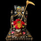 Santa Muerte Negra Seated Statue + Protection + Witchcraft + Necromancy + 24K Gold + Baptized + Fixed + Made in Mexico + Trono + Veneration