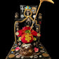 Santa Muerte Negra Seated Statue + Protection + Witchcraft + Necromancy + 24K Gold + Baptized + Fixed + Made in Mexico + Trono + Veneration