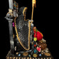 Santa Muerte Negra Seated Statue + Protection + Witchcraft + Necromancy + 24K Gold + Baptized + Fixed + Made in Mexico + Trono + Veneration