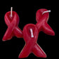 Four HIV/AIDS Awareness Red Ribbon Candles in Gift Box