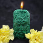 Forest Spirit Square Candle + Gran Bwa + Vodou + Witch + Green Man + Gran Bois + Hand Poured + Cernunnos