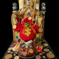 Santa Muerte Dorada Seated Statue + Prosperity + 24K Gold + Baptized + Fixed + Made in Mexico + Trono + Veneration