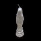 Santa Muerte Plata Figure Candle + Sterling Silver + Improve Finances + Gambling