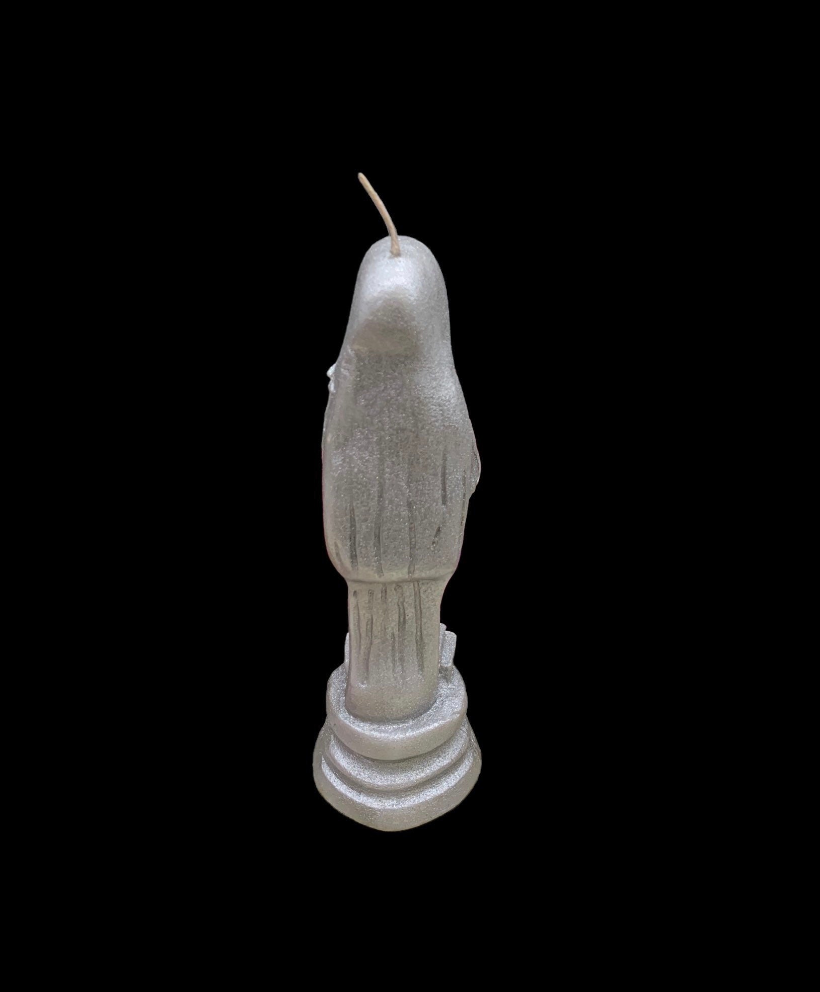 Santa Muerte Plata Figure Candle + Sterling Silver + Improve Finances + Gambling