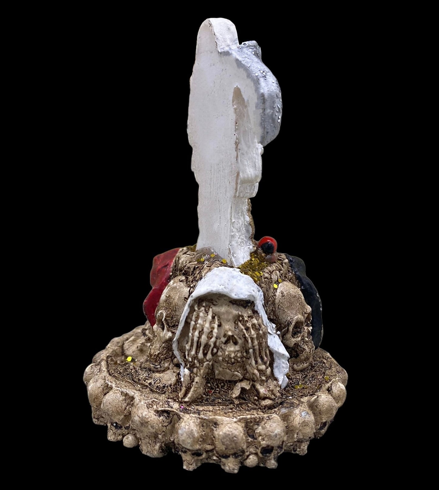 Santa Muerte Blanca Statuette + Hear, Speak, See No Evil + Baptized + Fixed + Made in Mexico