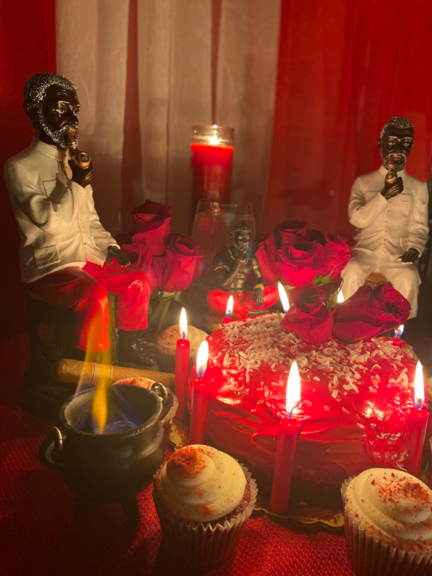 Papa Candelo Cedife Oil + Luck + Money + Protection + Wisdom + Healing + Breaking Hexes + 24K Gold + San Carlos + Saint Charles Borromeo