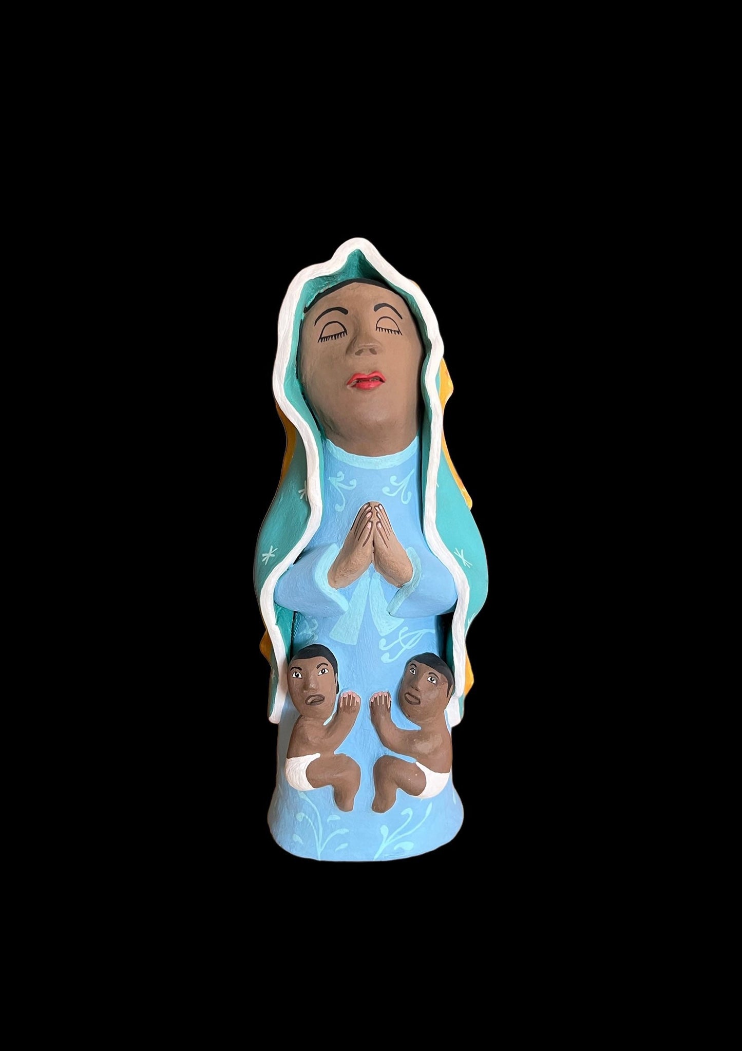 Virgen de Guadalupe Statue + Tonantzin + Blessed + Traditionally Handcrafted from Mexican Clay + One of a Kind + La India + Hecho en Mexico