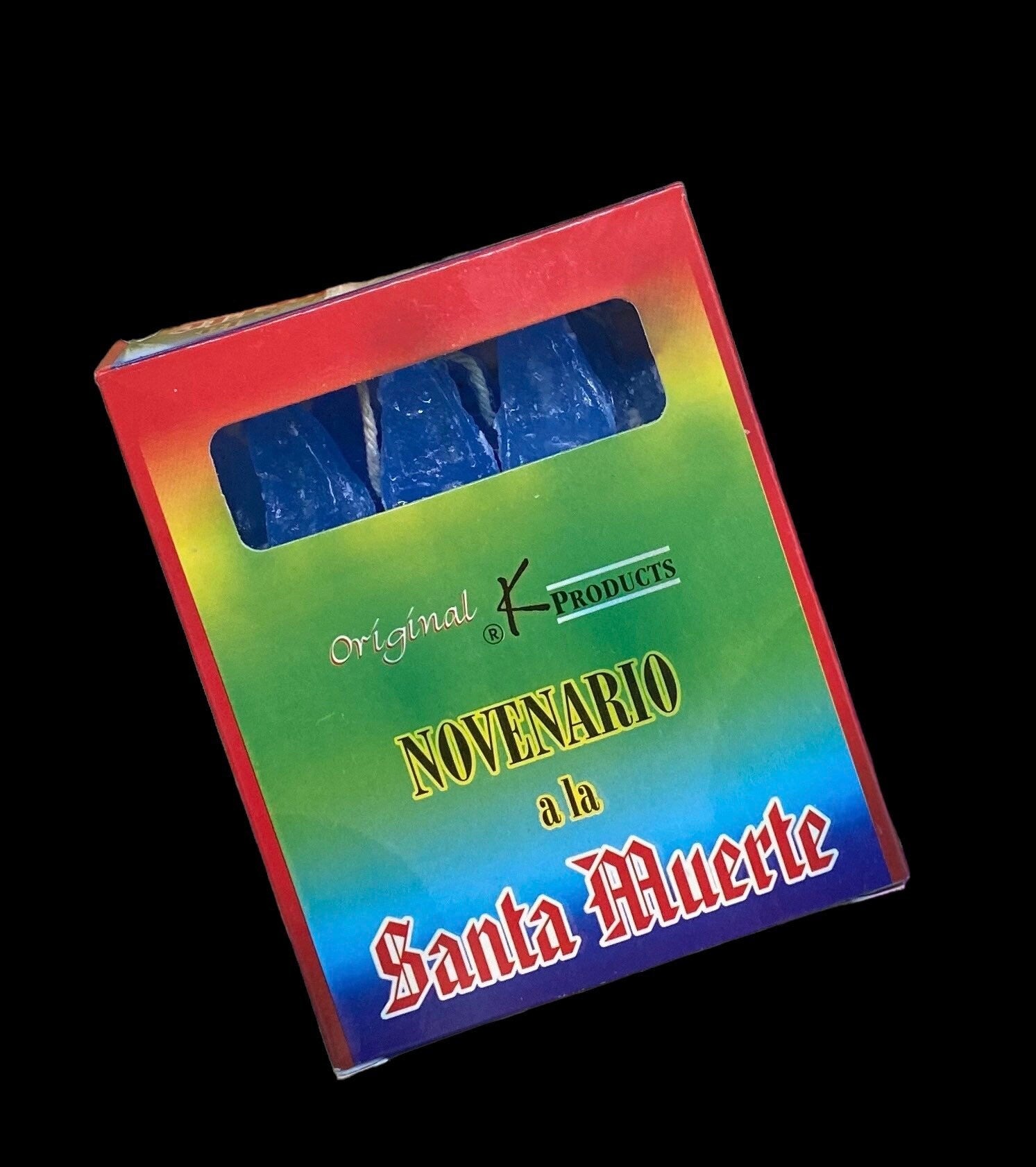 Santa Muerte Azul Novena Candles + Blue + Made in Mexico
